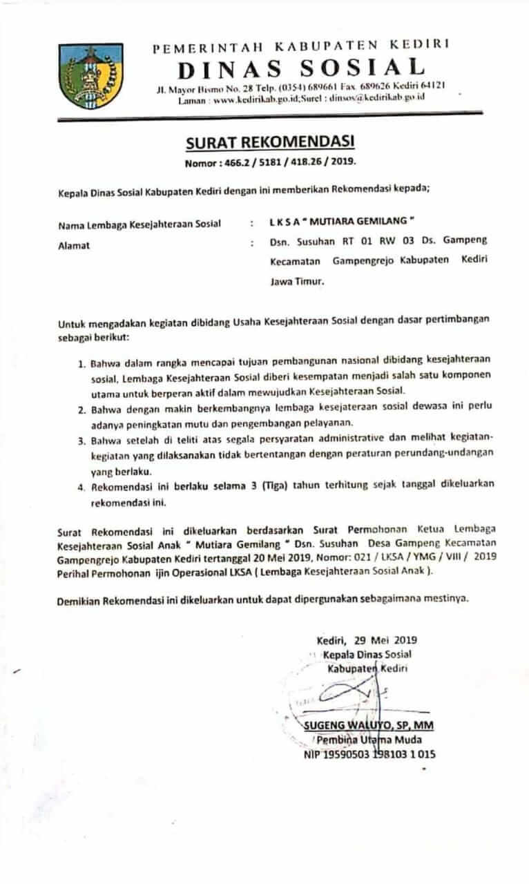 Rekomendasi Dinsos