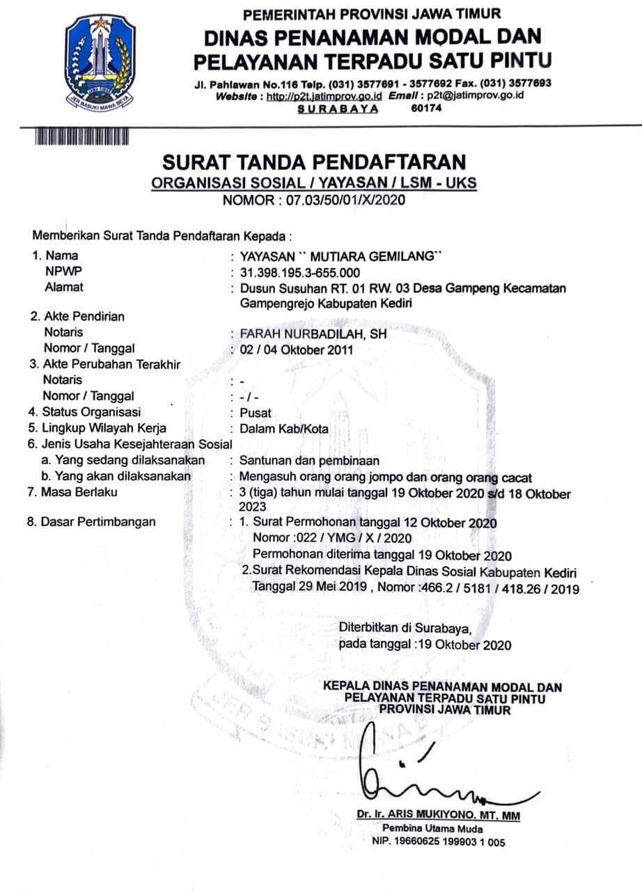 Surat Tanda Pendaftaran